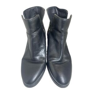 Michael Kors Black Leather Cowhide Strap Ankle Booties Size 8 M